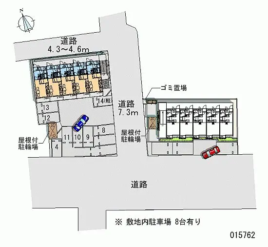 ★手数料０円★高崎市飯塚町　月極駐車場（LP）